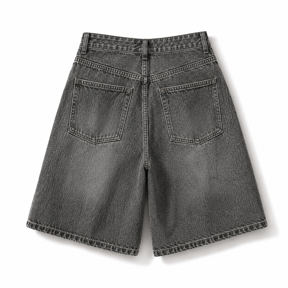 Washed Black Streetwear Jorts