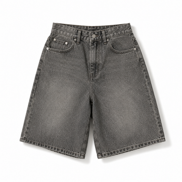 Washed Black Streetwear Jorts